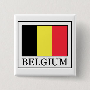 Badge Carré 5 Cm Belgium button