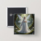 Badge Carré 5 Cm Belle Avril Diamond Fairy (Devant & derrière)