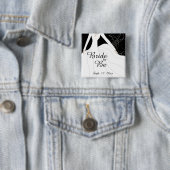 Badge Carré 5 Cm Belle jeune mariée à être (En situation)