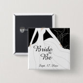 Badge Carré 5 Cm Belle jeune mariée à être (Devant & derrière)