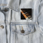 Badge Carré 5 Cm Belle oeuvre de piano (En situation)