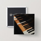 Badge Carré 5 Cm Belle oeuvre de piano (Devant & derrière)
