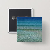 Badge Carré 5 Cm Belle plage de sable (Devant & derrière)