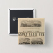 Badge Carré 5 Cm Benedict et Burnham Manufacturing Company (Devant & derrière)