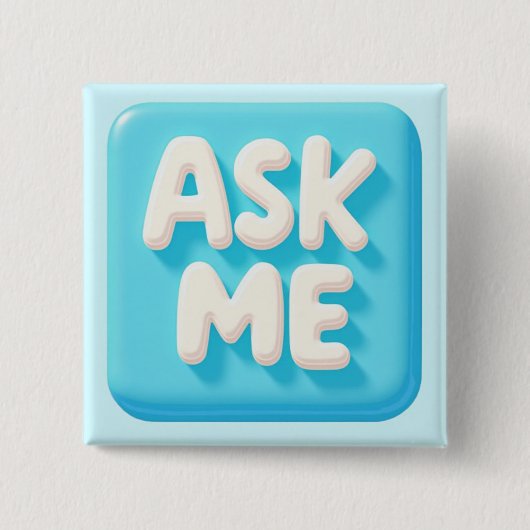 Badge Carré 5 Cm Bénévole Demandez-moi (Devant)