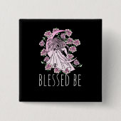 Badge Carré 5 Cm Béni Soit (Devant)