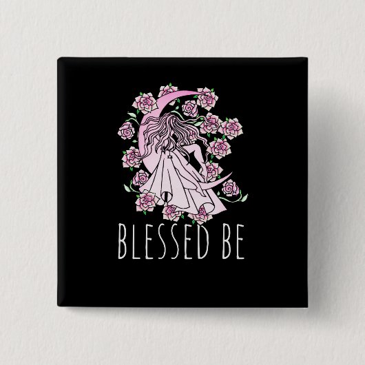 Badge Carré 5 Cm Béni Soit (Devant)