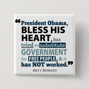 Badge Carré 5 Cm Bénissez son coeur Barack Obama n'a pas travaill