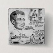Badge Carré 5 Cm Benjamin Banneker : Black Scientist & Revolutionar (Devant)