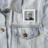 Badge Carré 5 Cm Benjamin Harrison 23 (En situation)