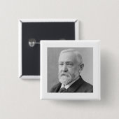 Badge Carré 5 Cm Benjamin Harrison 23 (Devant & derrière)