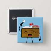 Badge Carré 5 Cm Bento-kun (Devant & derrière)