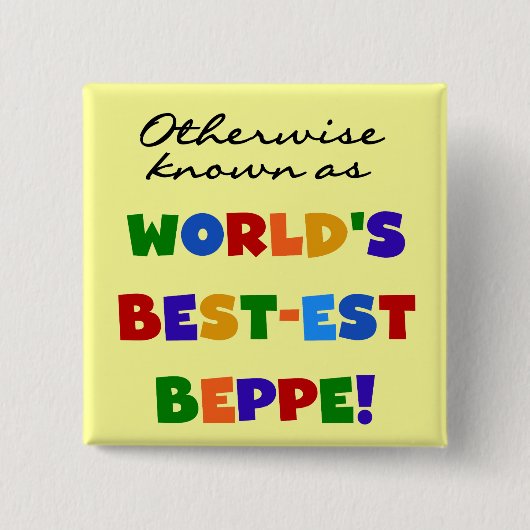 Badge Carré 5 Cm Beppe le plus connu (Devant)