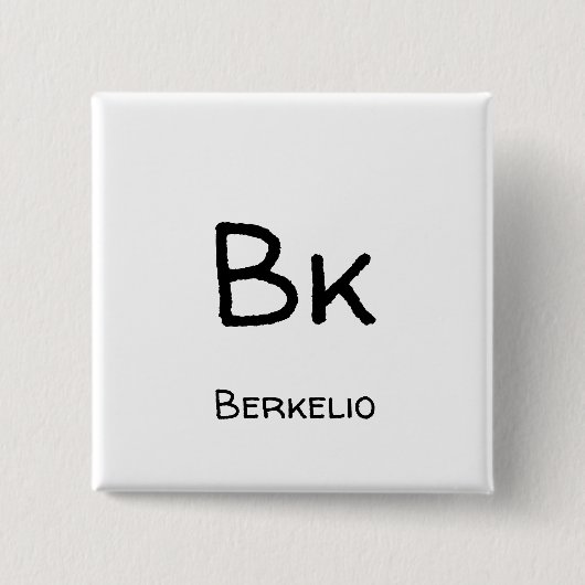 Badge Carré 5 Cm Berkelium - Bk (Devant)