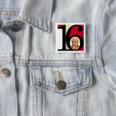 Badge Carré 5 Cm Bernie '16 (En situation)