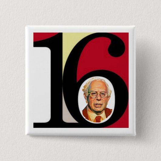 Badge Carré 5 Cm Bernie '16 (Devant)