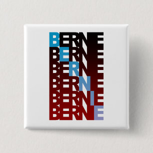 Badge Carré 5 Cm BERNIE sanders textuelBern