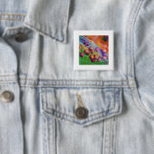 Badge Carré 5 Cm Berries-in-a-Net (En situation)
