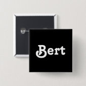 Badge Carré 5 Cm Bert Bouton (Devant & derrière)