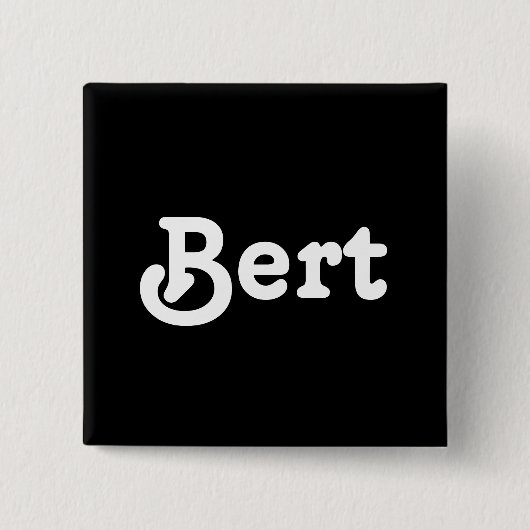 Badge Carré 5 Cm Bert Bouton (Devant)