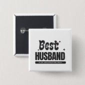 Badge Carré 5 Cm BEST HUSBAND in an Unsupporting Role- (Devant & derrière)