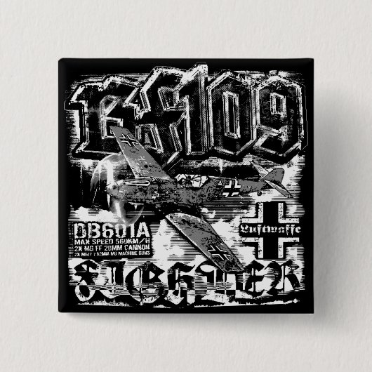 Badge Carré 5 Cm Bf 109 (Devant)