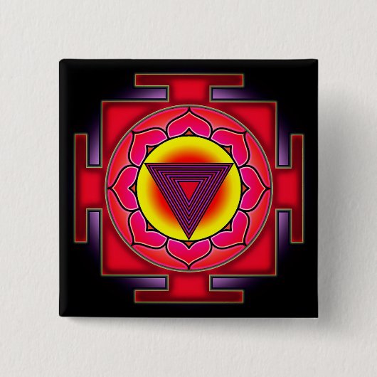 Badge Carré 5 Cm Bhairavi Yantra (Devant)