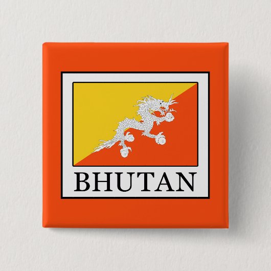 Badge Carré 5 Cm Bhoutan (Devant)