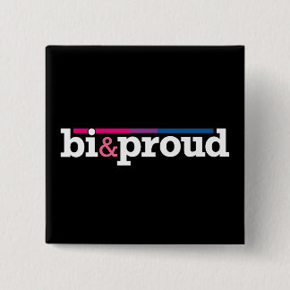 Badge Carré 5 Cm Bi&fière Bouton noir