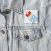 Badge Carré 5 Cm biberon (En situation)