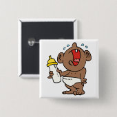 Badge Carré 5 Cm biberon de cri (Devant & derrière)