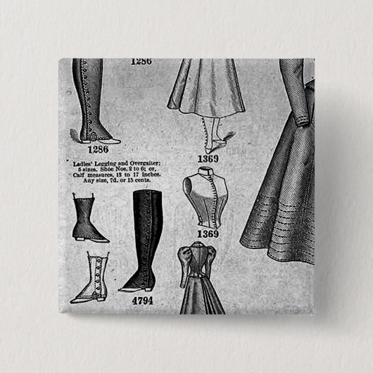 Badge Carré 5 Cm Bicycle Fashions1897 - cru de Madame (Devant)