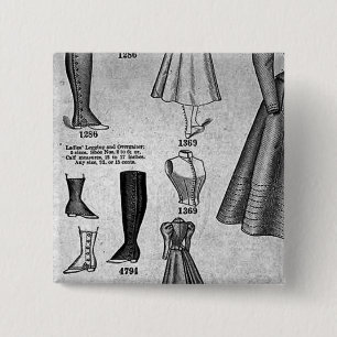 Badge Carré 5 Cm Bicycle Fashions1897 - cru de Madame