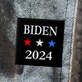 Badge Carré 5 Cm Biden 2024 Le président américain trois étoiles pa
