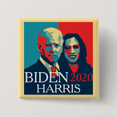 Badge Carré 5 Cm Biden et Harris (Devant)