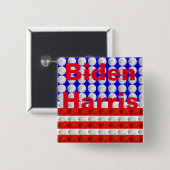 Badge Carré 5 Cm Biden-Harris (Devant & derrière)