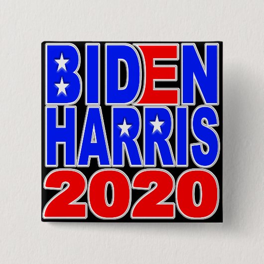 Badge Carré 5 Cm Biden Harris 2020 (Devant)