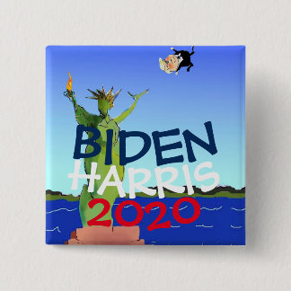 Badge Carré 5 Cm Biden Harris Anti Trump Vote Democrat 2020