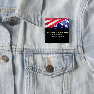 Badge Carré 5 Cm BIDEN HARRIS Pour Un Carré Union Plus Parfait