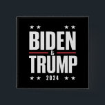 Badge Carré 5 Cm Biden Trump 2024 Drôle Président VP<br><div class="desc">Biden Trump 2024 Drôle Président VP</div>