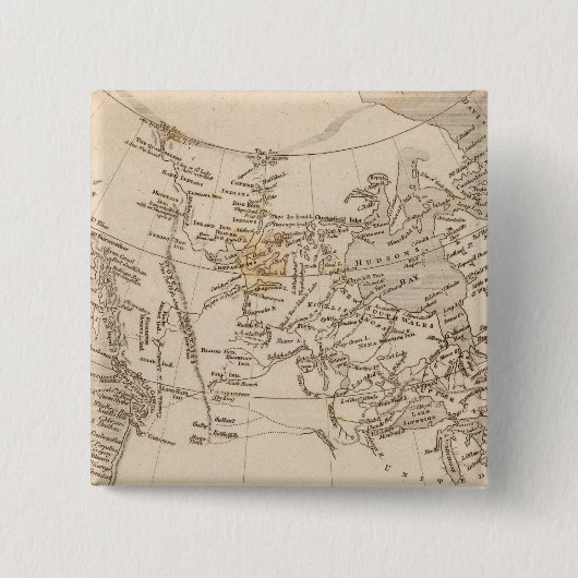 Badge Carré 5 Cm Bien britannique en Amérique (Devant)