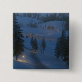 Badge Carré 5 Cm Bienvenue sur le bouton Cwm (Devant)