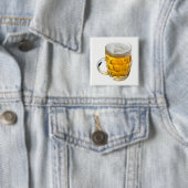 Badge Carré 5 Cm Bière (En situation)