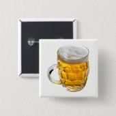 Badge Carré 5 Cm Bière (Devant & derrière)