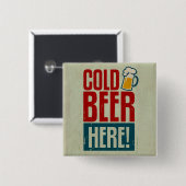 Badge Carré 5 Cm Bière froide (Devant & derrière)