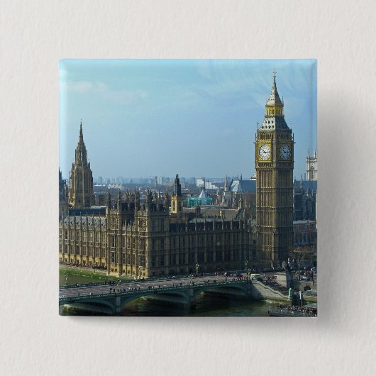 Badge Carré 5 Cm Big Ben Button (Devant)