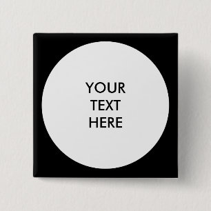 Badge Carré 5 Cm Big Dot blanc + votre dos. & idées