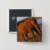 Badge Carré 5 Cm Big Red (Devant & derrière)