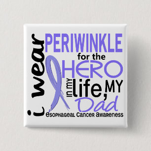 Badge Carré 5 Cm Bigorneau pour le Cancer oesophagien de papa du