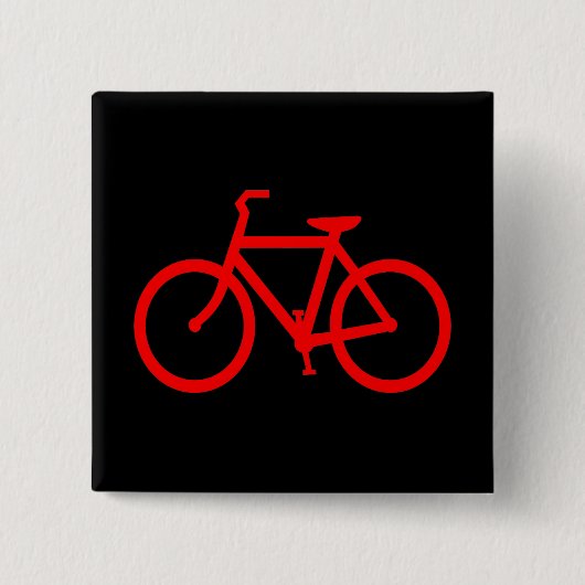Badge Carré 5 Cm Bike rouge (Devant)